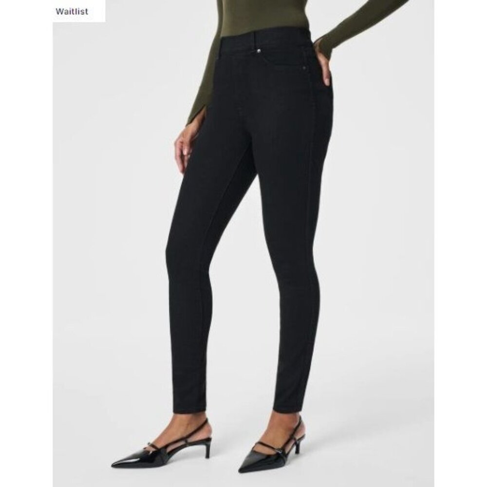 Spanx shape‎ EveryWear Ankle Skinny Jeans black slimming sz XL
